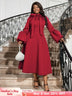 Red Christmas evening party dress