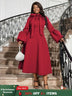 Red Christmas evening party dress
