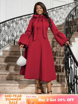 Red Christmas evening party dress