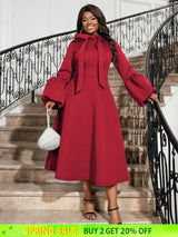 Red Christmas evening party dress