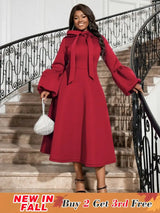 Red Christmas evening party dress