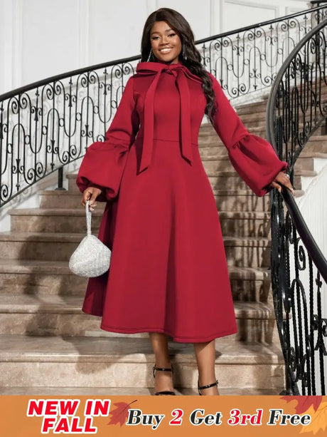 Red Christmas evening party dress