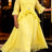 AOMEIDRESS Women Chiffon Dress O Neck 3/4 Puff Sleeve Ruffled Belted - LightYellow / L