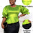 AOMEIDRESS Women Elegant Shiny Blouse O Neck Puff Sleeves Peplum Hem MustardGreen / L
