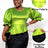 AOMEIDRESS Women Elegant Shiny Blouse O Neck Puff Sleeves Peplum Hem MustardGreen / L