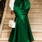 AOMEIDRESS Women Fishtail Skirt Rose High Waist Bow Tie Slim Bodycon - Darkgreen / S