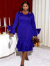 Royal Blue Flattering Vintage Dress