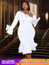 White Sexy Cut Out Sheath Dress