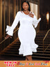 White Sexy Cut Out Sheath Dress