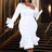 White Sexy Cut Out Sheath Dress