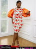 Floral print bodycon dress for women