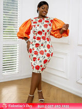 Floral print bodycon dress for women