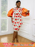 Floral print bodycon dress for women