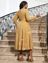 Shiny Sequin Long Dress is Very Eye-catching and Generous