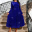 AOMEIDRESS Women Glitter Vintage Prom Party Dress Blue / S