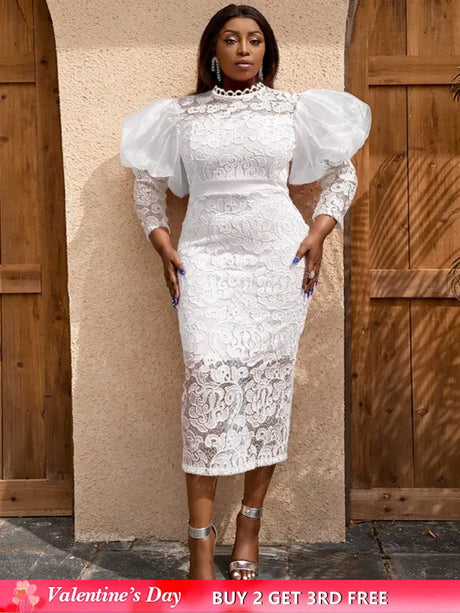 White Midi Dress is Perfect for Wedding, Honeymoon and Prom