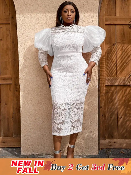 White Midi Dress is Perfect for Wedding, Honeymoon and Prom