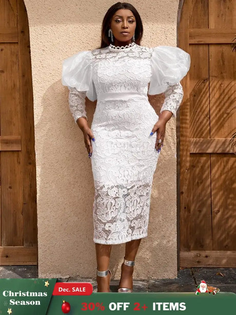White Midi Dress is Perfect for Wedding, Honeymoon and Prom