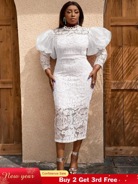 White Midi Dress is Perfect for Wedding, Honeymoon and Prom