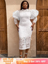 White Midi Dress is Perfect for Wedding, Honeymoon and Prom