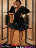 Deep V-neck Mini Mermaid Dress sequin party dresses