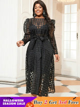 Sexy See Through Plus Size AOMEI Dress for Women