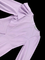 AOMEIDRESS Women Pleated Bodycon Dress Lantern Sleeve Party Clothing