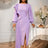 AOMEIDRESS Women Pleated Bodycon Dress Lantern Sleeve Party Clothing Lavender / S