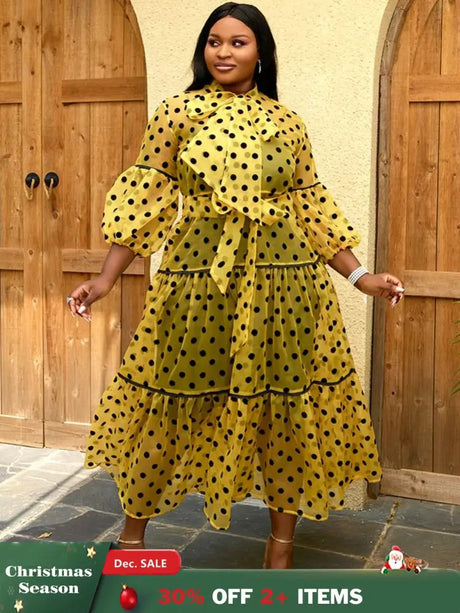 Plus size see through long dress for women