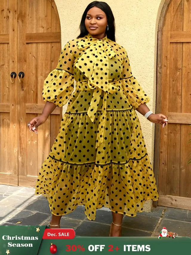 Plus size see through long dress for women