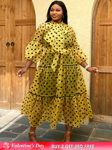 Plus size see through long dress for women