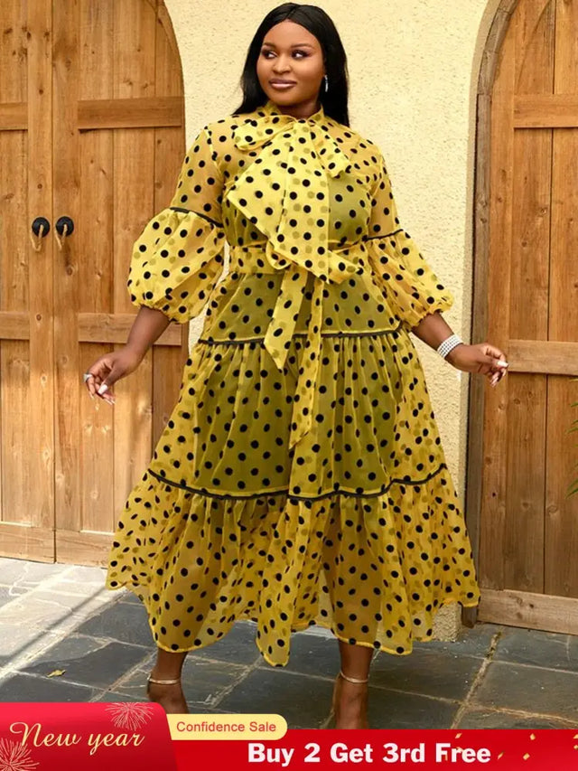 Plus size see through long dress for women