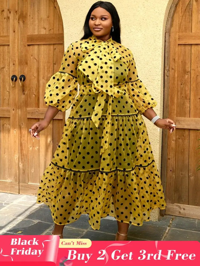 Plus size see through long dress for women