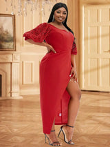 Front ruched bodycon formal dress for women