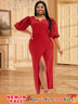 Red high slit and slim fit party dress