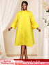 stand collar loose dresses for women