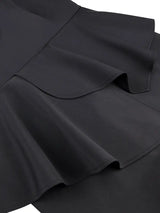 AOMEIDRESS Women Stylish One Shoulder Jumpsuit Irregular Neck Peplum