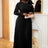 AOMEIDRESS Women Vintage Pleated Maxi Christmas Party Dress Black / S