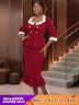 AOMEIDRESS Women’s Winter Office Wear Causal Business Dinner Outfit Wine / 0XL