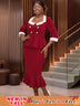 AOMEIDRESS Women’s Winter Office Wear Causal Business Dinner Outfit Wine / 0XL