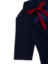 AOMEIDRESS Work Holiday Party Dress Hollow Out Bow Grace Draped Dress