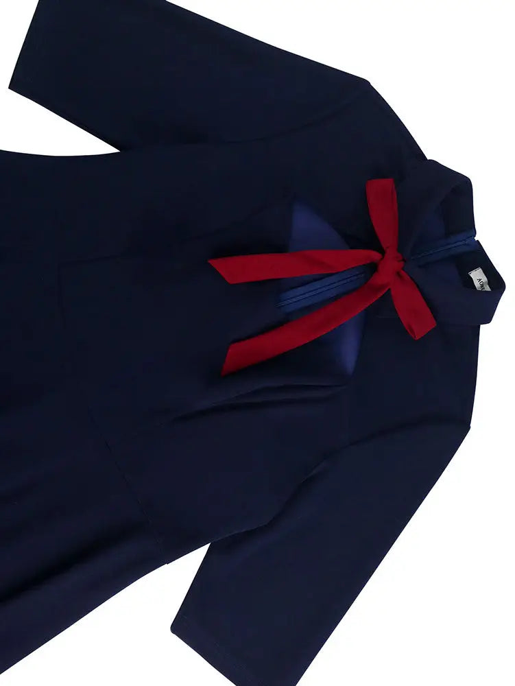 AOMEIDRESS Work Holiday Party Dress Hollow Out Bow Grace Draped Dress