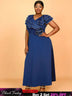 AOMEIDRESS Work Party Dress Grace Formal Dresses for Wedding Guests Navy / 0XL
