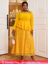 lace patchwork dresses for women