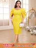 cold shoulder midi pencil dresses for women