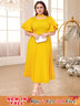 Yellow Halter O Neck dresses for women