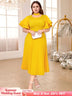 Yellow Halter O Neck dresses for women