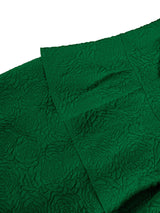 AOMEIDRESS Elegant Jacquard Church Party Dress With Bow Peplum V Neck