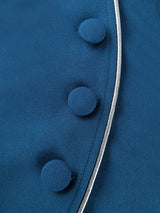 AOMEIDRESS Elegant Women Church Top V Neck Long Sleeves Trim Peplum