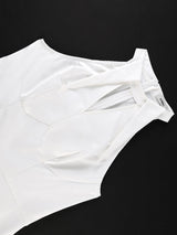 AOMEIDRESS Elegant A Line Pleated Dress Halter Neck for Party Wedding